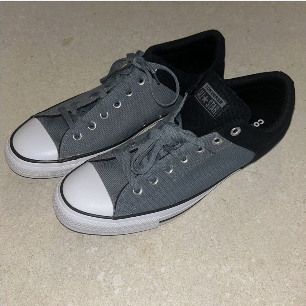 Converse Chuck Taylor Street colorblock Black & gray Sneakers Shoes Men’s 13 - Picture 2 of 7